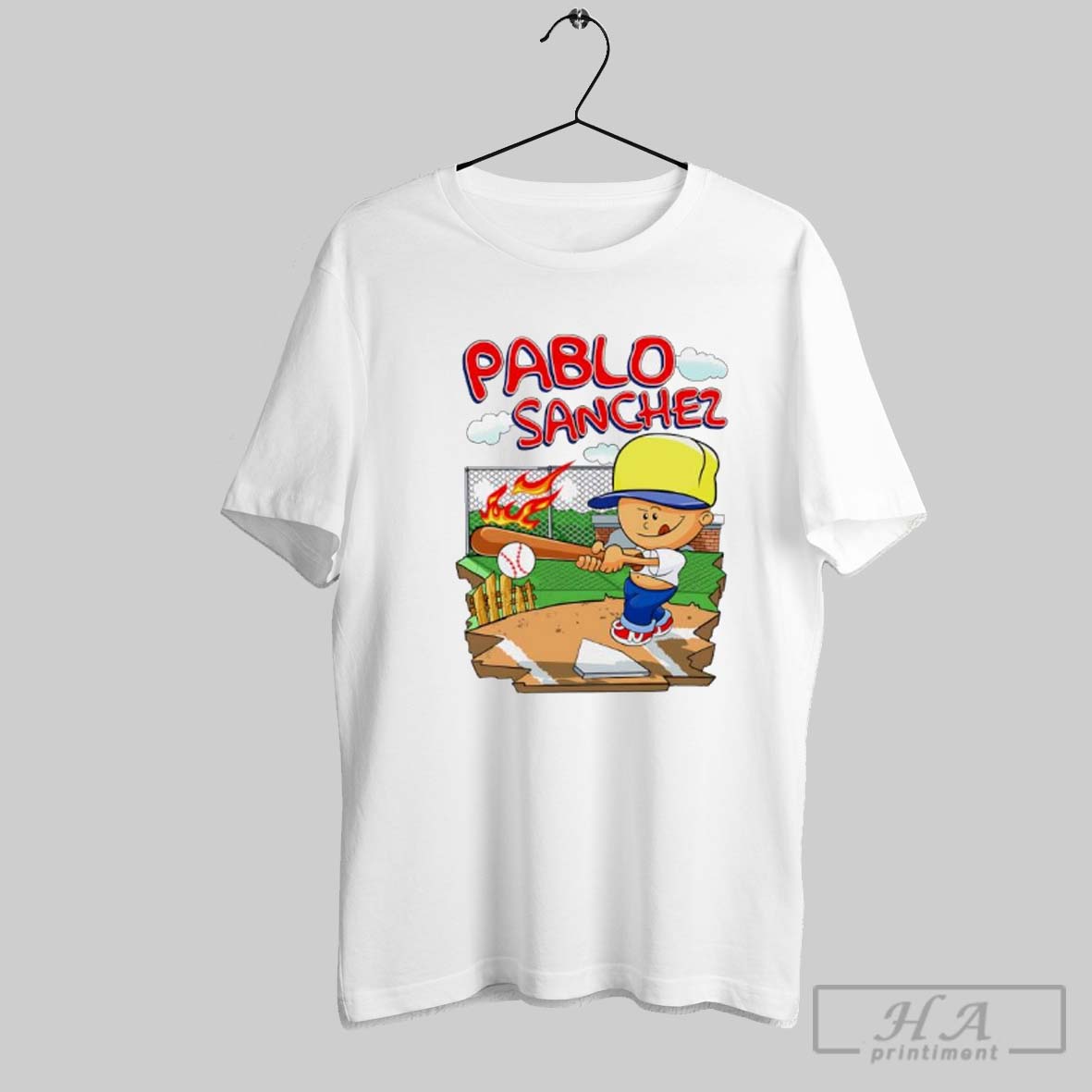 Pablo Sanchez Cartoon Player Baseball Shirt