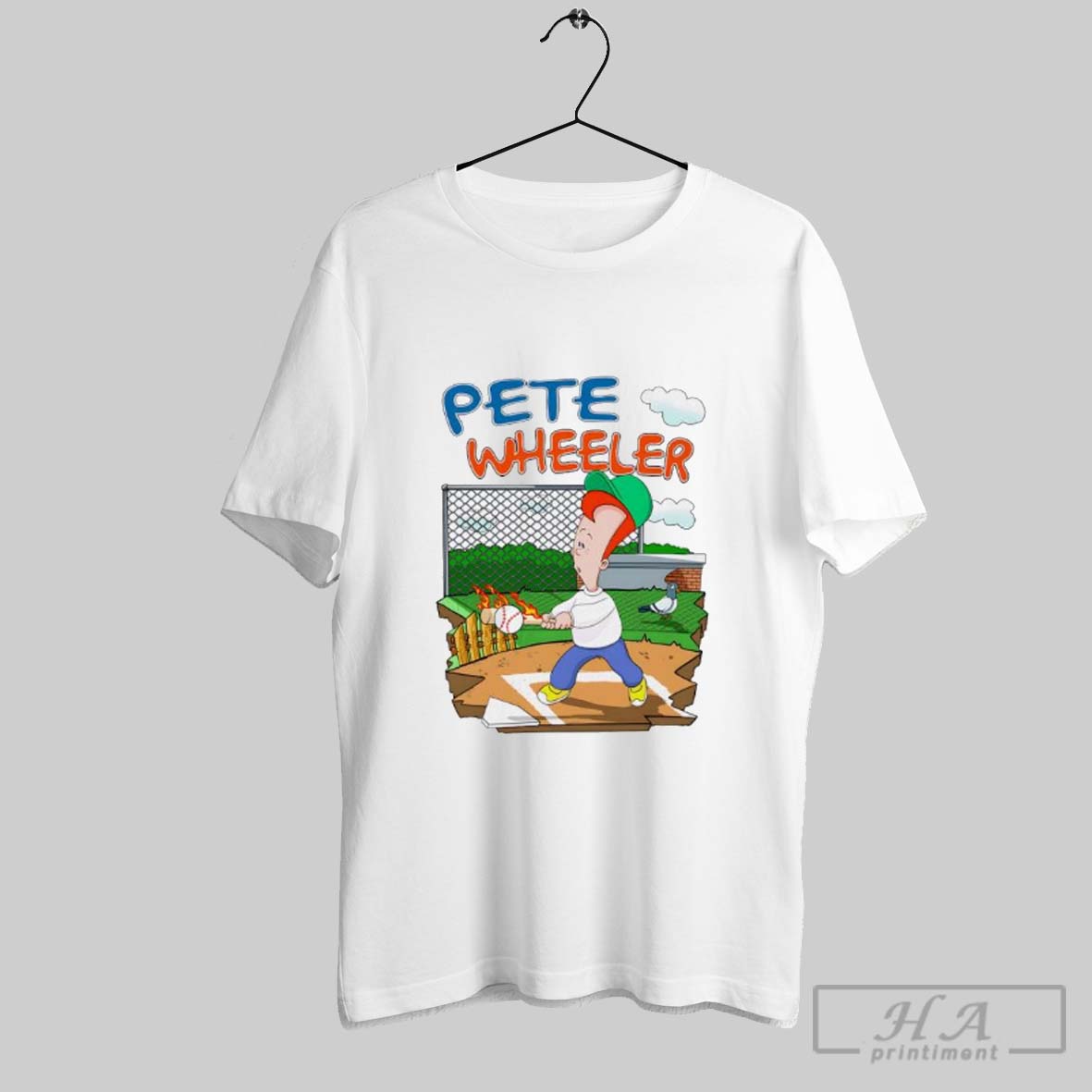 Pete Wheeler Cartoon Player Baseball Shirt