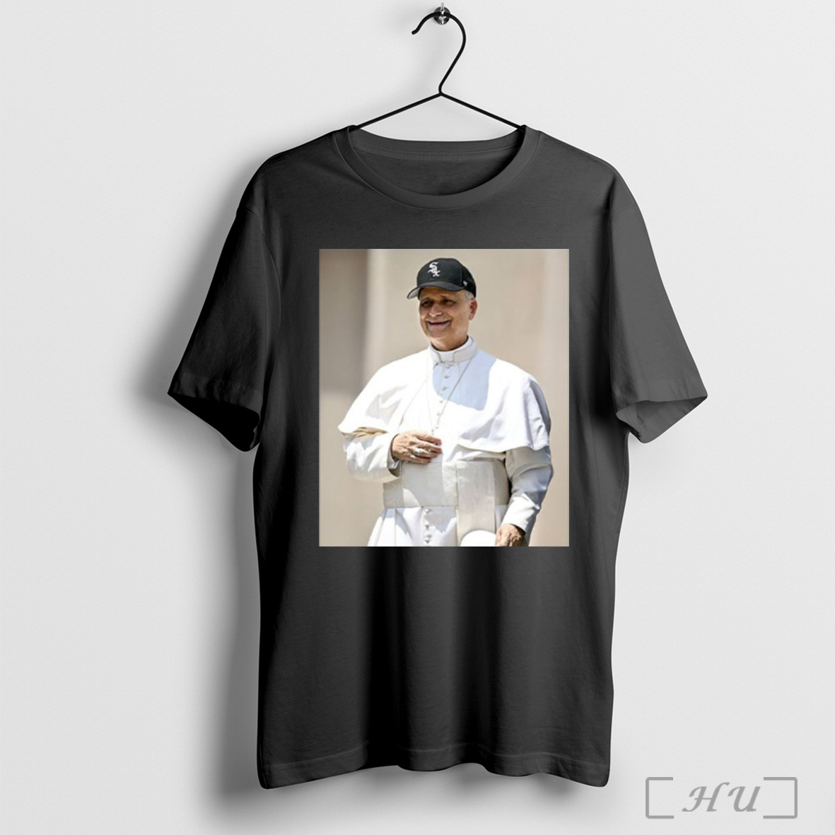 Pope Leo Xiv Wearing White Sox Hat T Shirt Sweatshirt