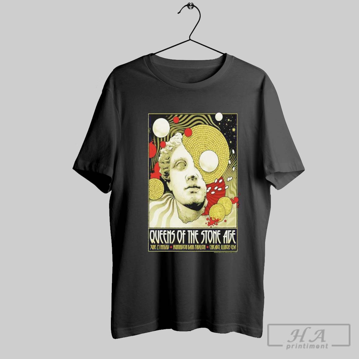 Queens Of The Stone Age June 21 2025 Chicago Il Poster Shirt