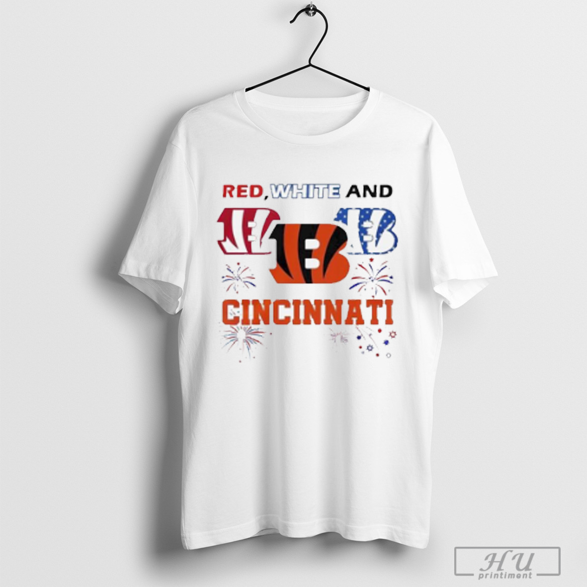 Red White And Cincinnati Bengals 4th Of July Independence Day 2025 T Shirt Sweatshirt