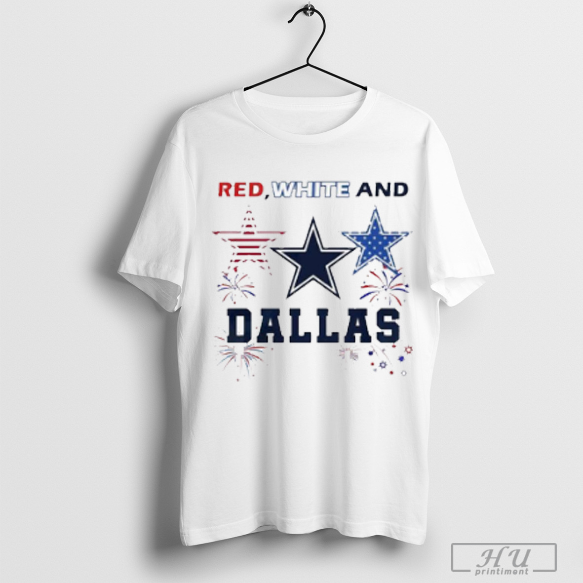 Red White And Dallas Cowboys 4th Of July Independence Day 2025 T Shirt Sweatshirt