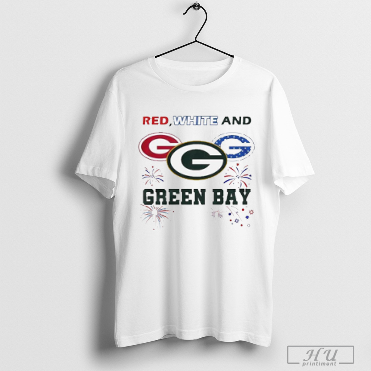 Red White And Green Bay Packers 4th Of July Independence Day 2025 T Shirt Sweatshirt