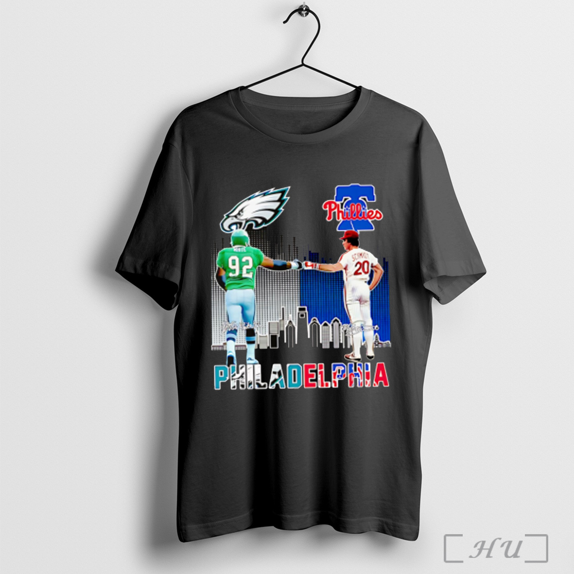Reggie White And Mike Schmidt Philadelphia Skyline T Shirt Sweatshirt