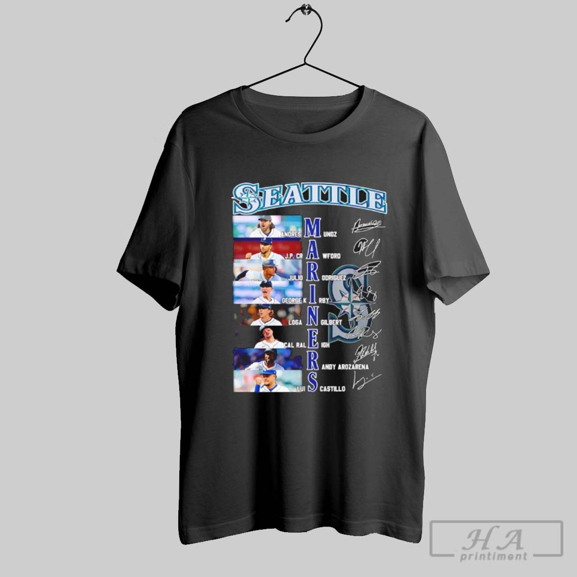 Seattle Mariners Name Teams 2025 Signature Shirt