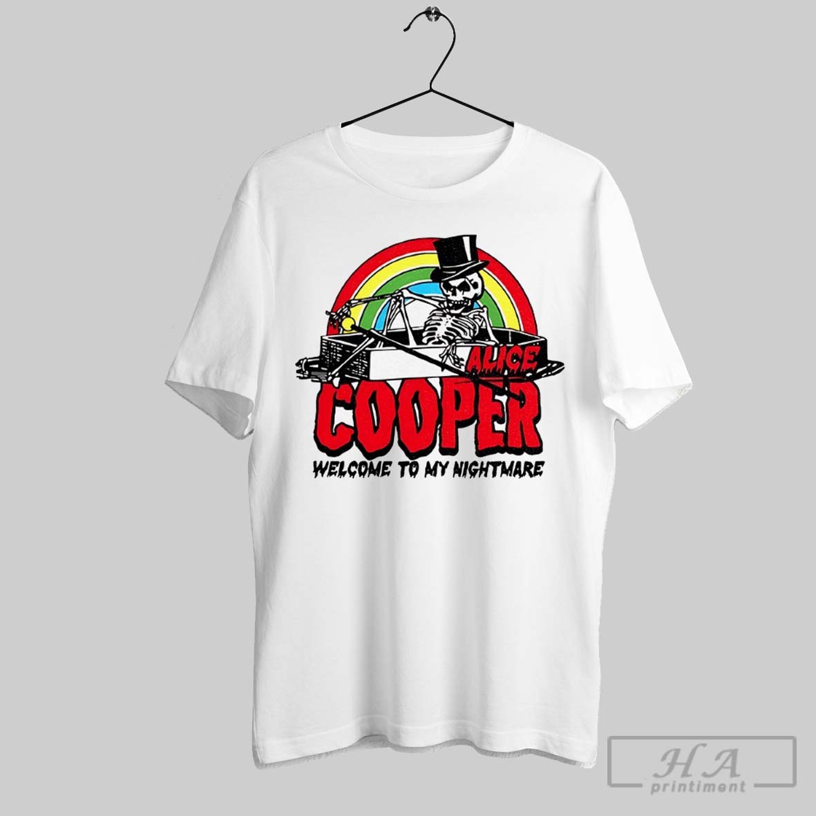 Skeleton Rainbow Welcome To My Nightmare Shirt