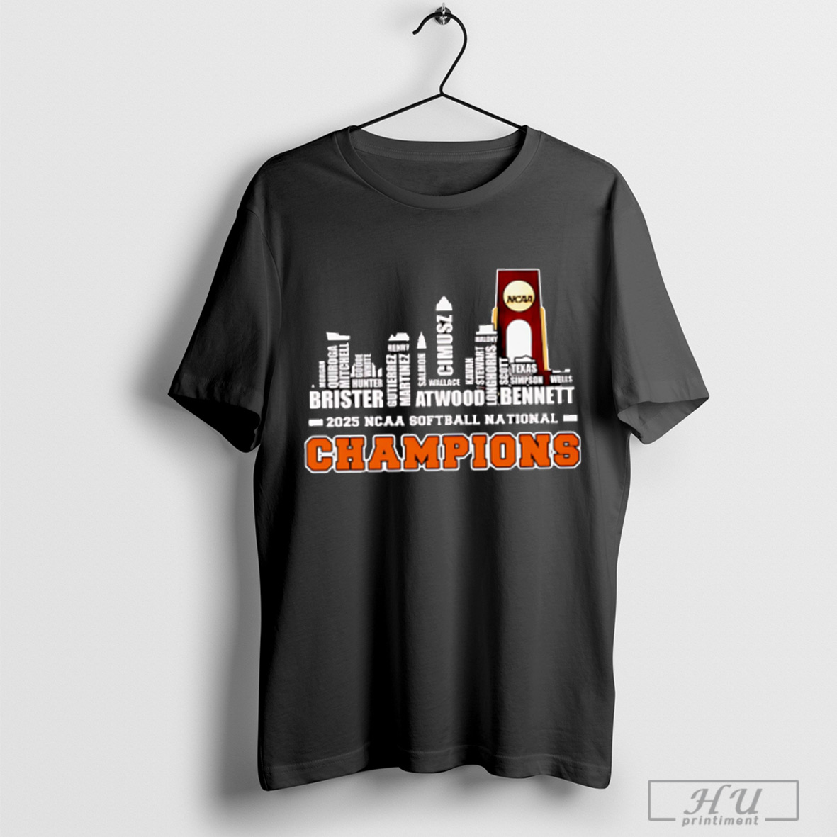 Skyline Name 2025 Ncaa Softball National Champions Texas Longhorns T Shirt Sweatshirt