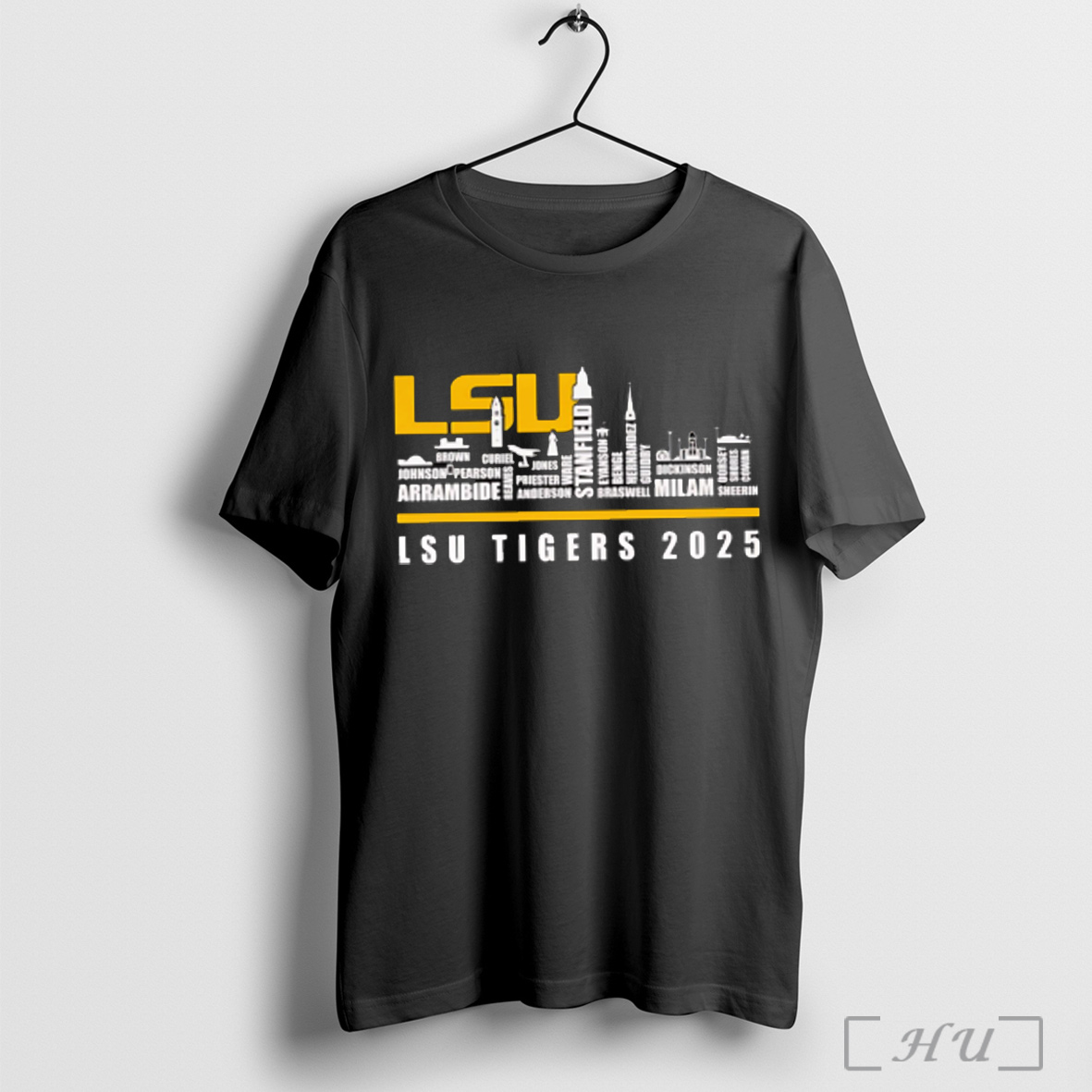 Skyline Name Lsu Tigers 2025 T Shirt Sweatshirt