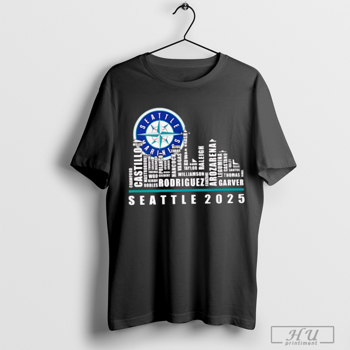 Skyline Name Seattle Seahawks 2025 T Shirt Sweatshirt