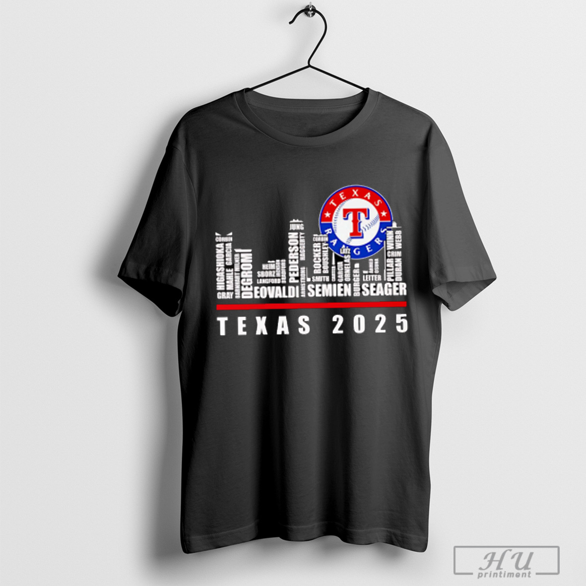 Skyline Name Texas Rangers 2025 T Shirt Sweatshirt