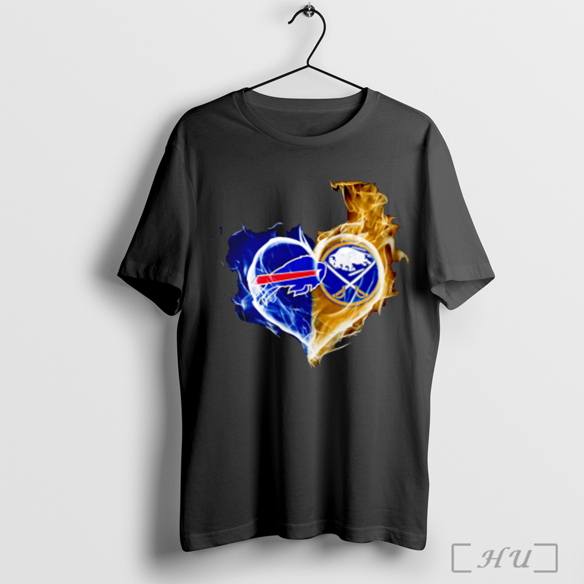 Smoke Heart Buffalo Bills And Buffalo Sabres T Shirt Sweatshirt