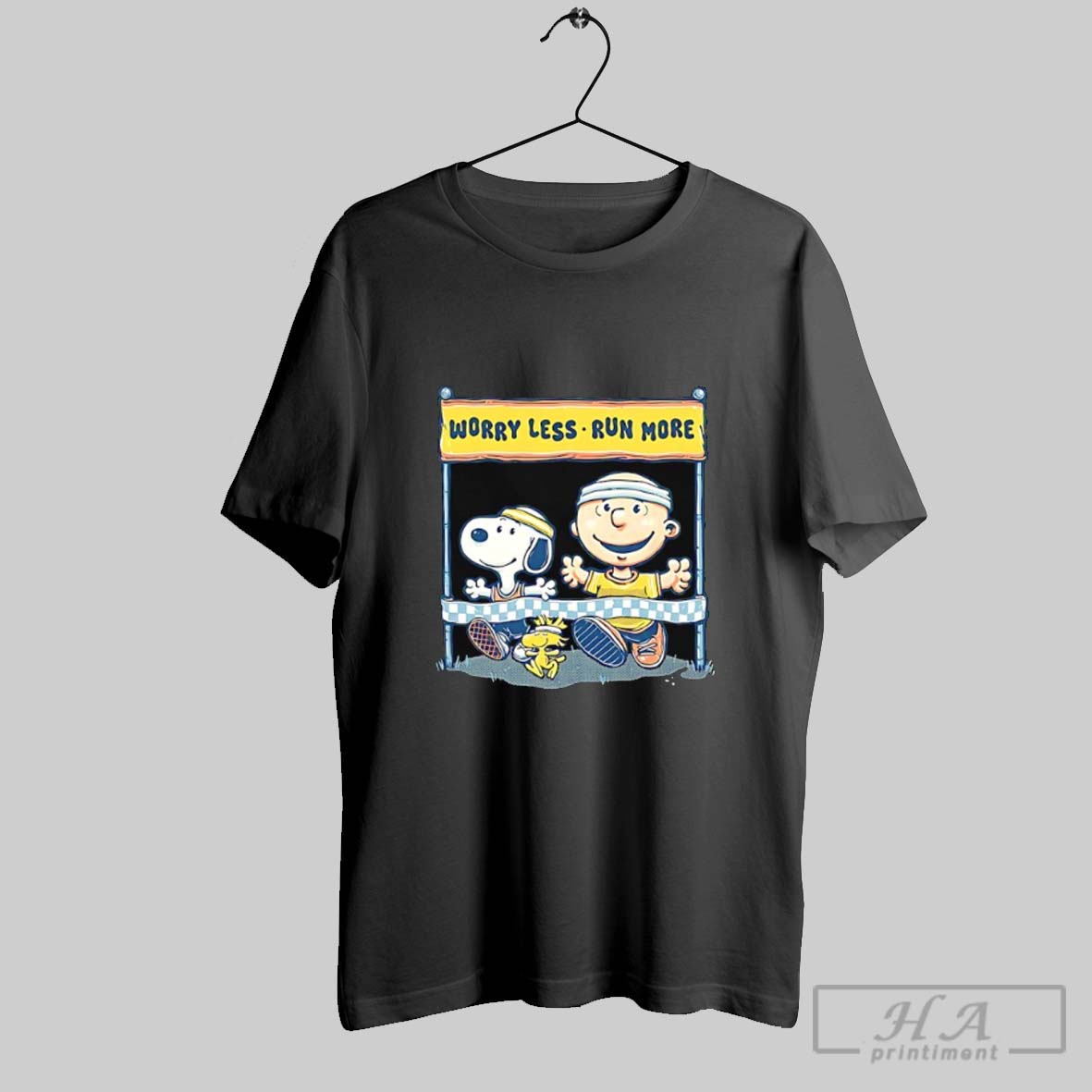 Snoopy And Charlie Brown Worry Less Run More Shirt