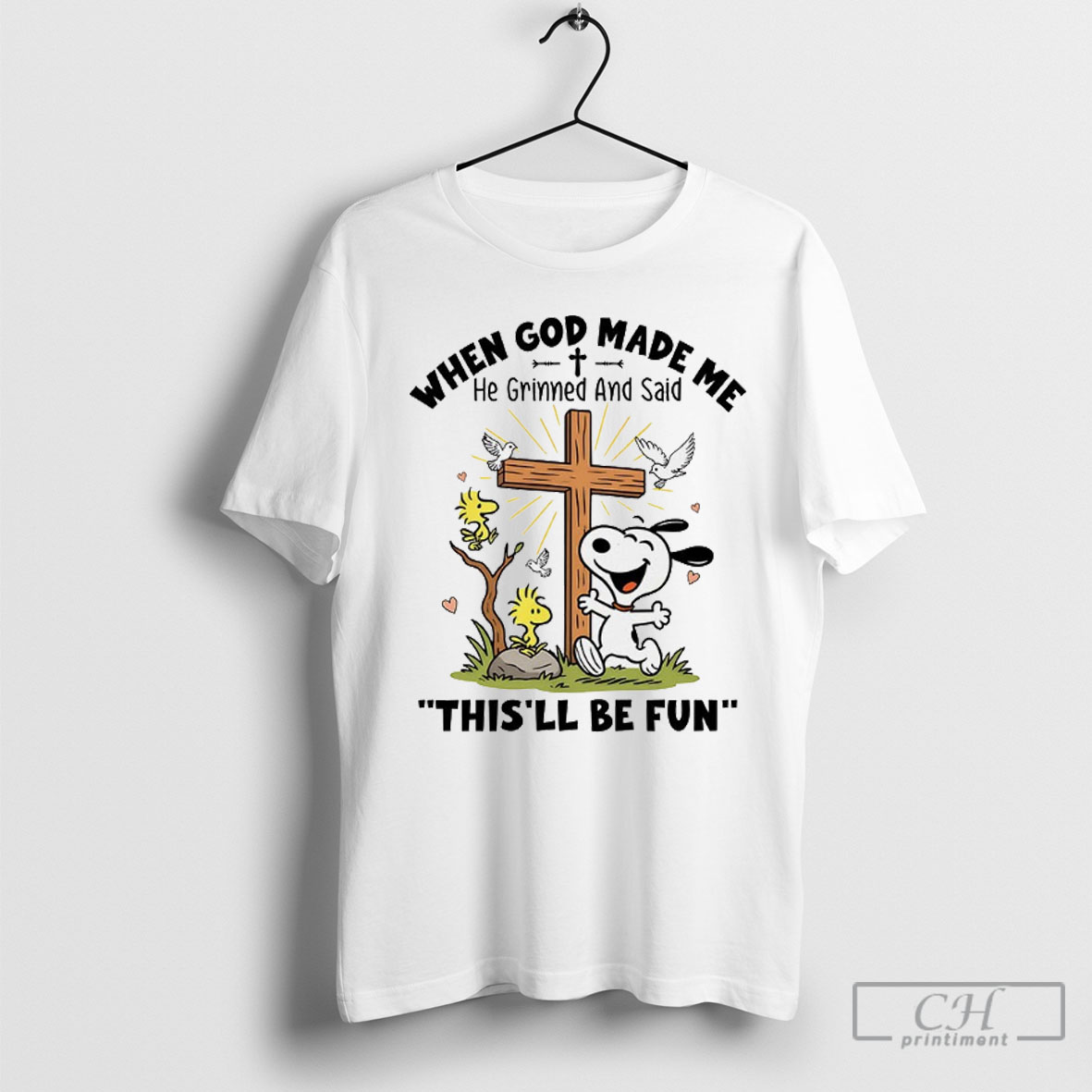 Snoopy When God Made Me Thisll Be Fun Shirt