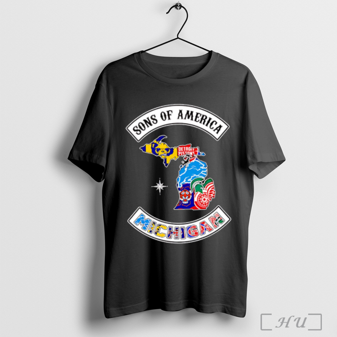 Sons Of America Michigan Sports T Shirt Sweatshirt
