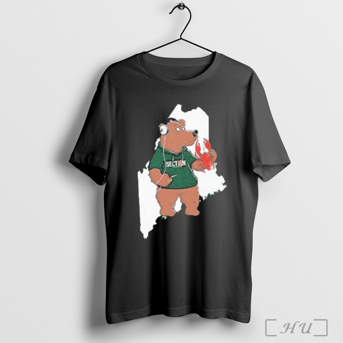 State Of Maine Bear Section T Shirt Sweatshirt