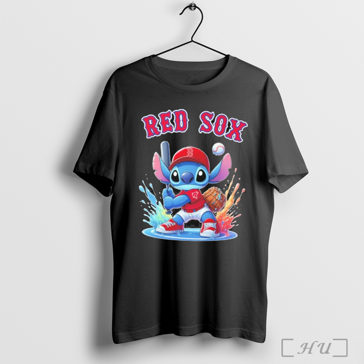 Stitch Play Baseball Boston Red Sox T Shirt Sweatshirt