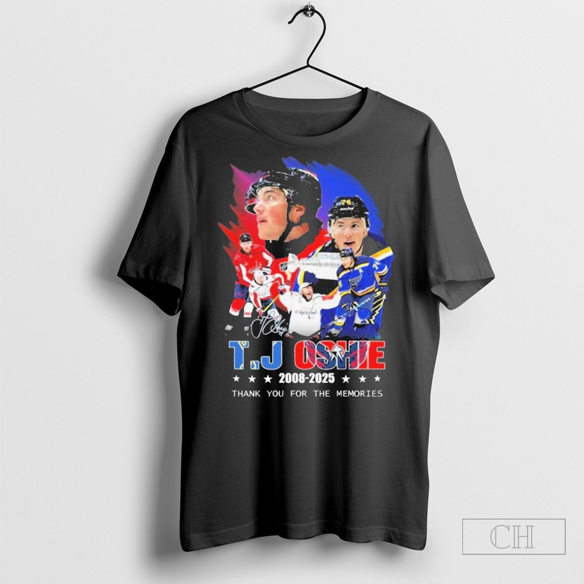 T J Oshie 2008 2025 Thank You For The Memories Signature T Shirt