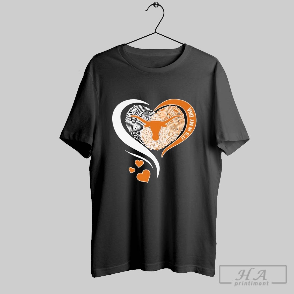 Texas Longhorns Its In My Dna Fingerprint Heart T Shirts