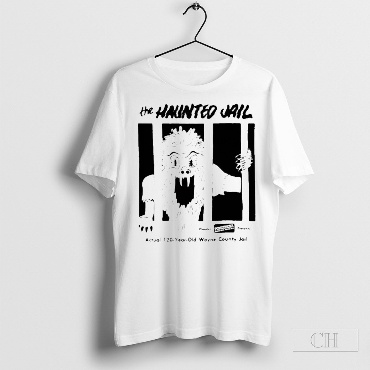 The Haunted Jail Actual 120 Year Old Wayne County Jail Horror Movie T Shirt