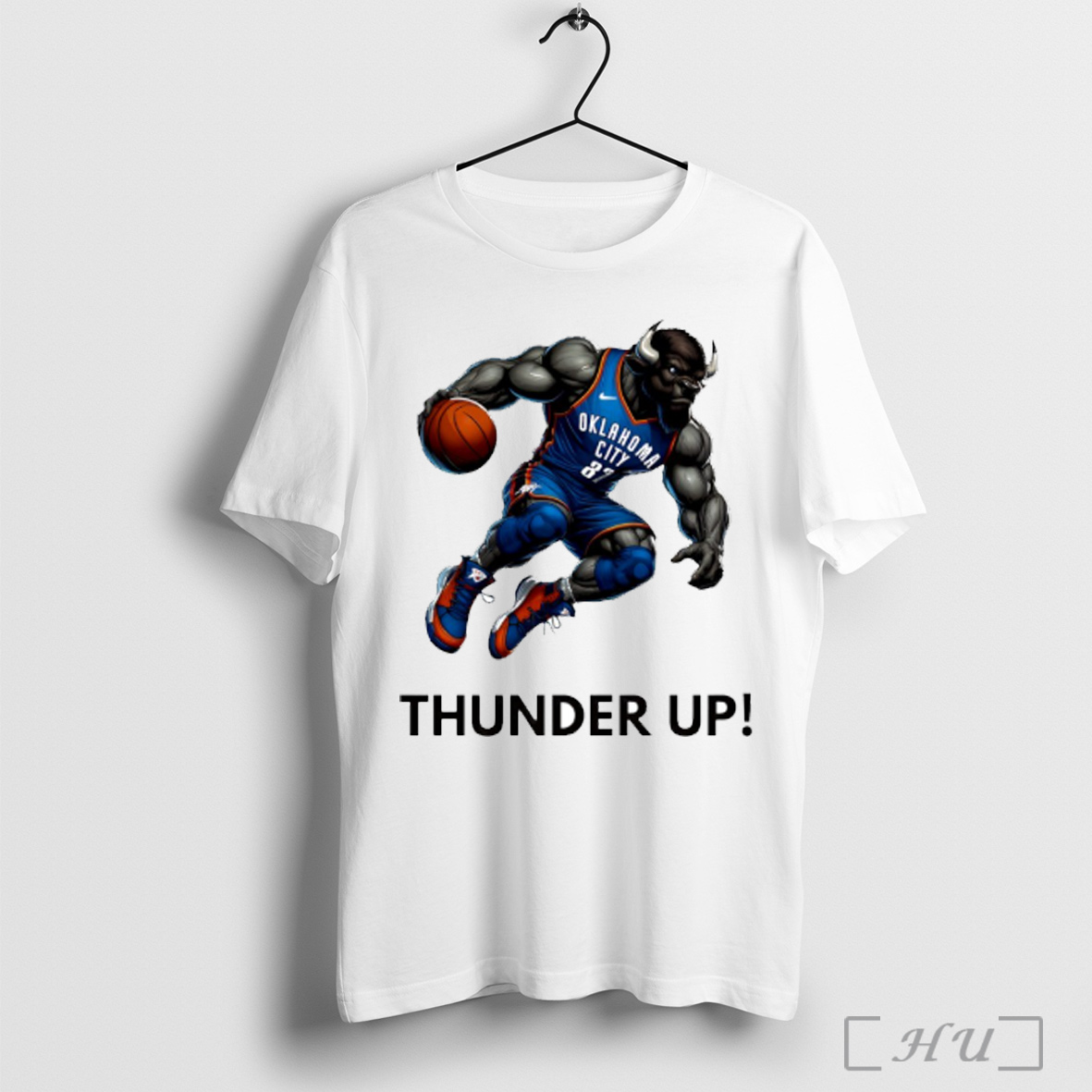Thunder Up Okc Thunder Basketball Nba Playoffs 2025 Mascot T Shirt Sweatshirt