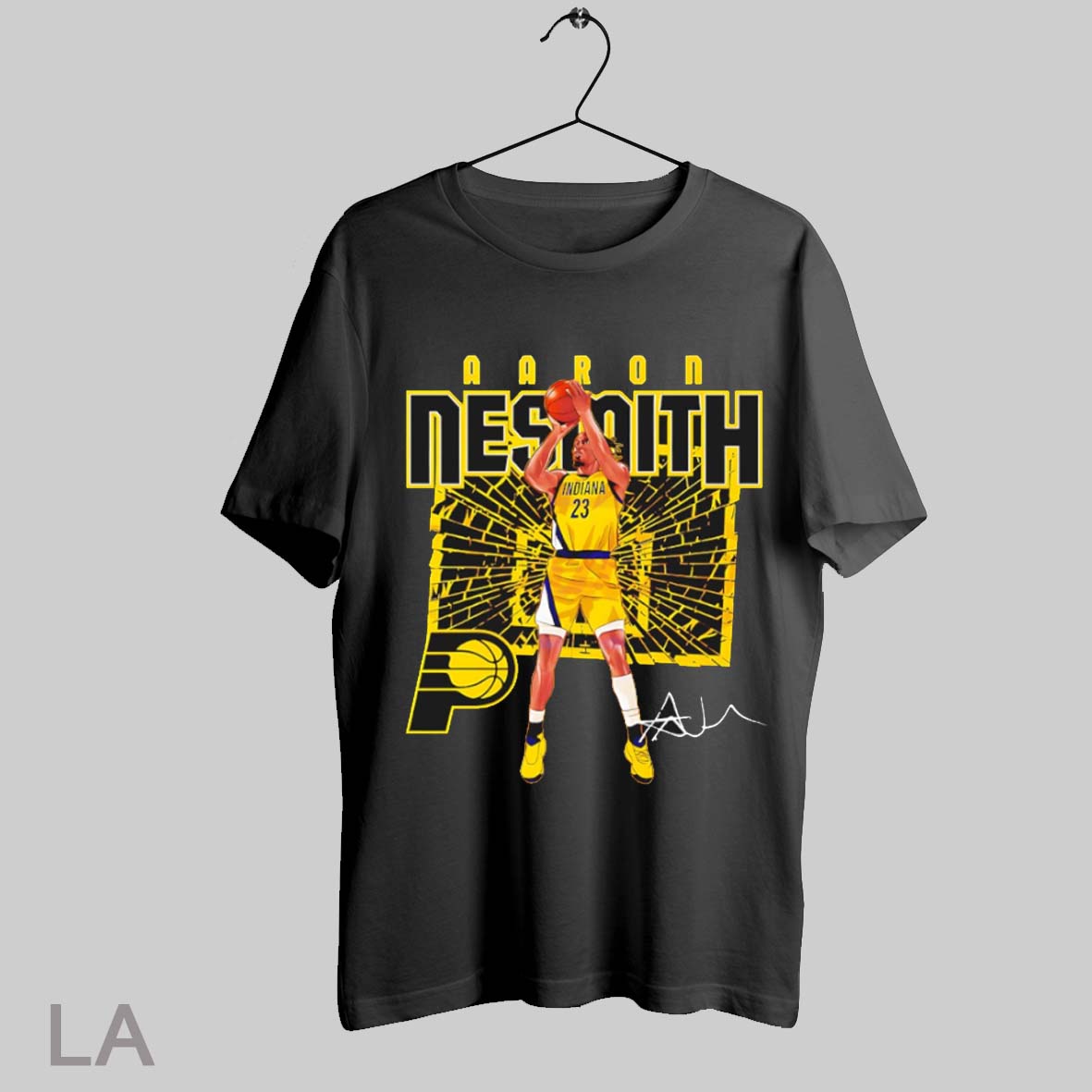 Top Aaron Nesmith Indiana Pacers Shattered Court Basketball T Shirt Sweatshirt Hoodie Shirt