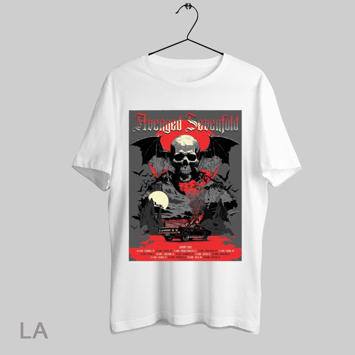 Top Avenged Sevenfold Summer Europe 2025 June 04 Istanbul Tr 07 June Athens Gr 11 June Hradec Kralove Cz Poster T Shirt Sweatshirt Hoodie Shirt