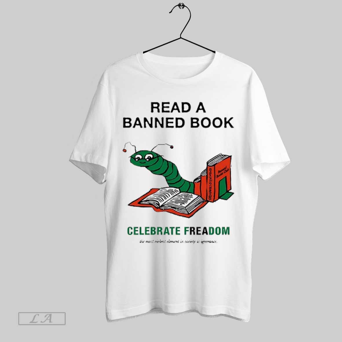 Top Christian Koss Wearing Read A Banned Book Celebrate Freadom Shirt Sweatshirt Hoodie Shirt