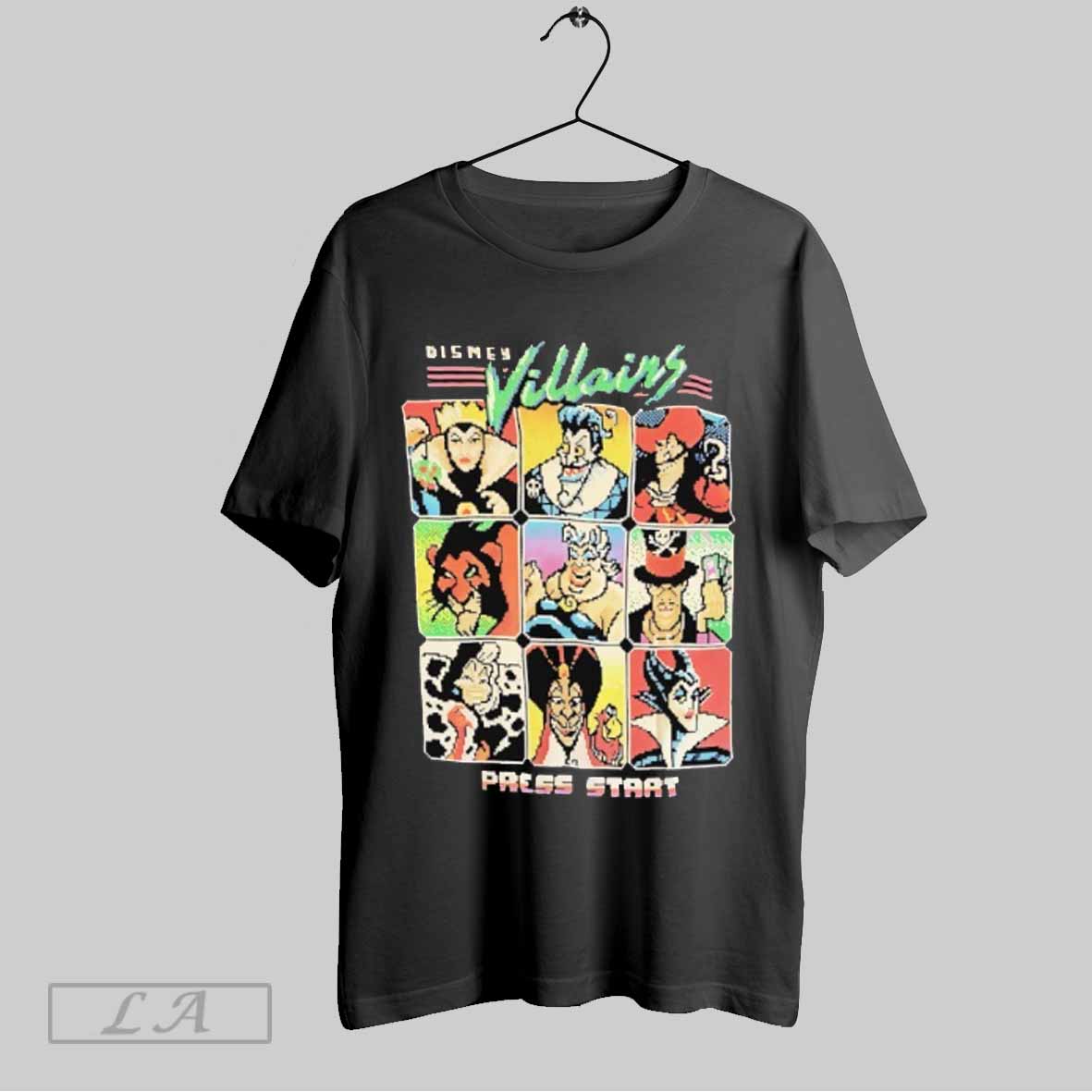 Top Disney Villains Press Start Game Shirt Sweatshirt Hoodie Shirt