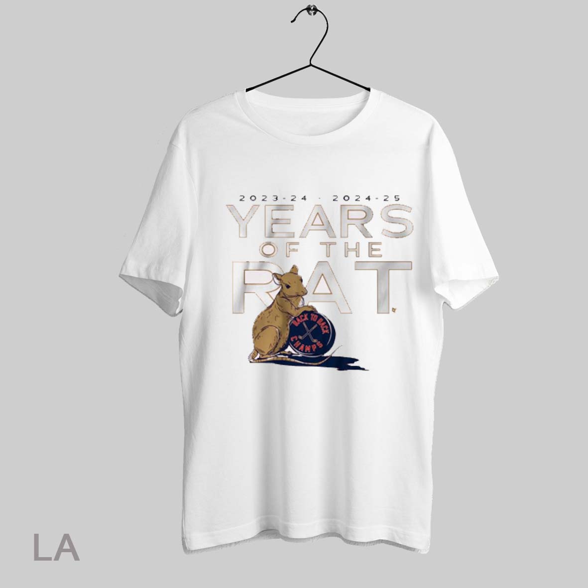 Top Florida Panthers Defeated Edmonton Oilers Hockey Years Of The Rat 2023 24 2024 25 Back To Back Champs Shirt