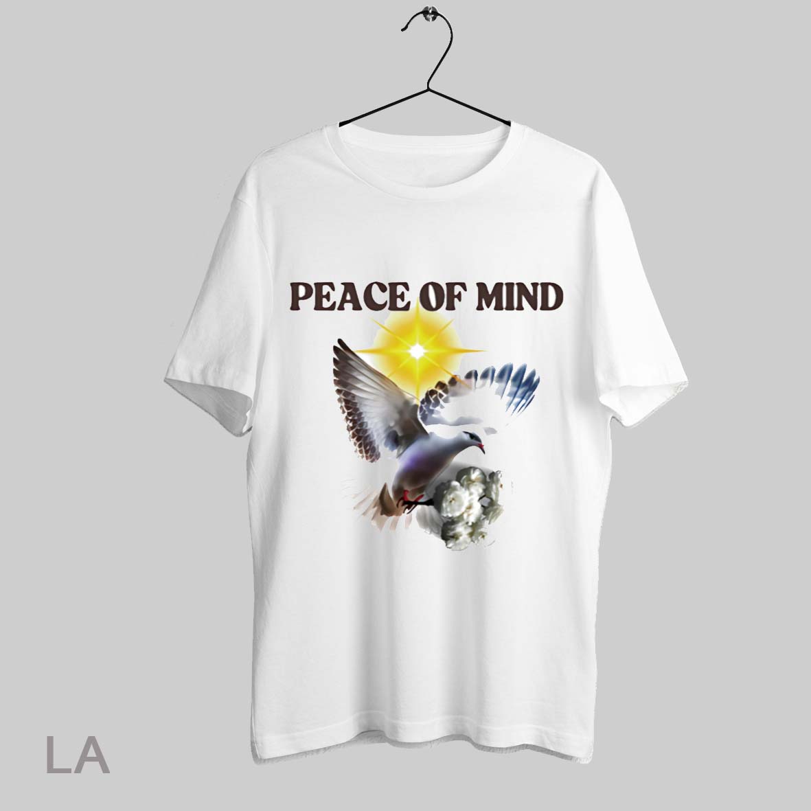 Top Peace Of Mind Dove Rose White T Shirt Sweatshirt Hoodie Shirt