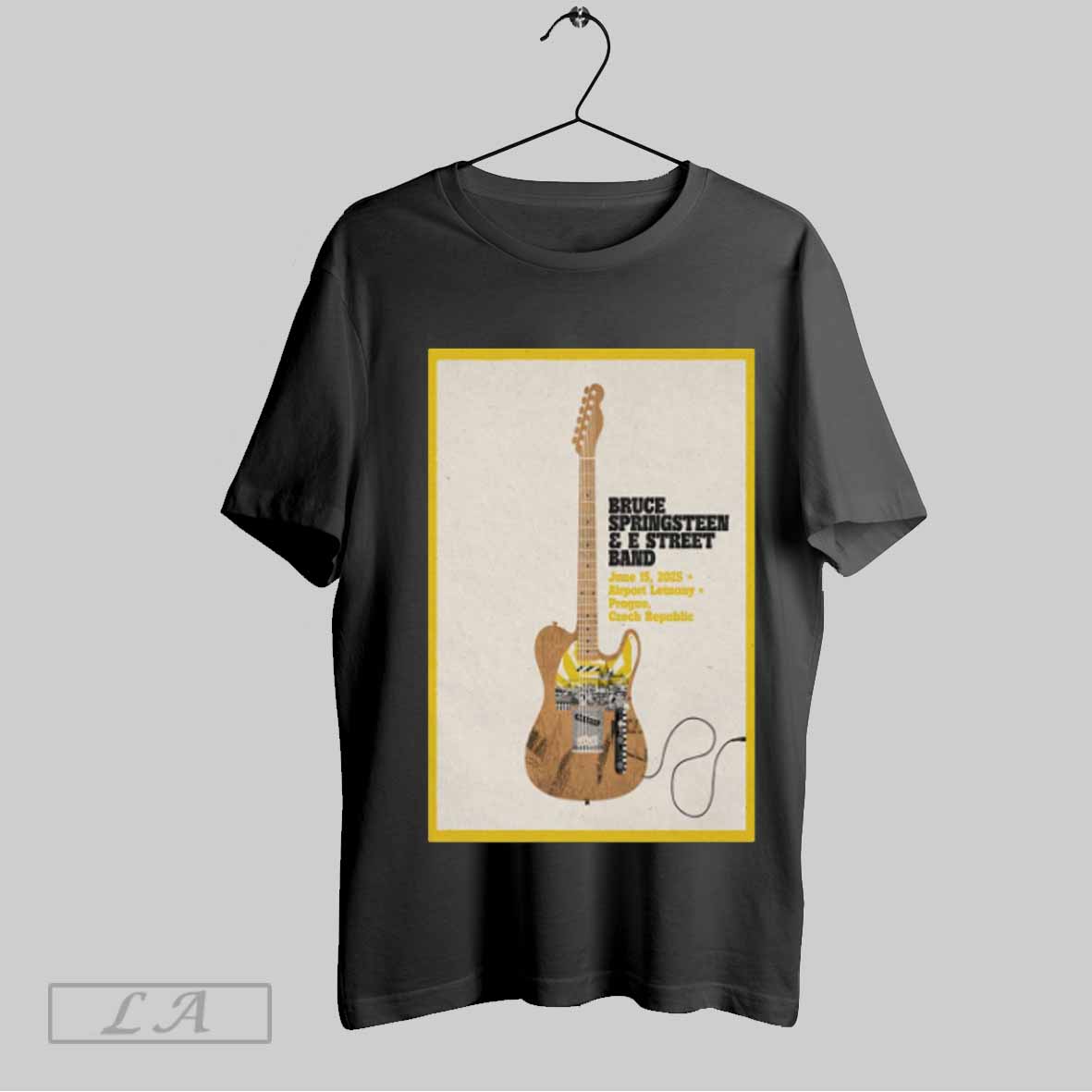 Top Poster Bruce Springsteen And E Street Band Tour June 15 2025 Airport Letnany Prague Czech Republic T Shirt Sweatshirt Hoodie Shirt