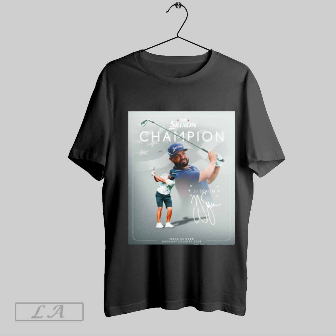 Top Poster Jj Spaun Team Srixon Champion Oakmont Country Club 125th Us Open Signature T Shirt Sweatshirt Hoodie Shirt