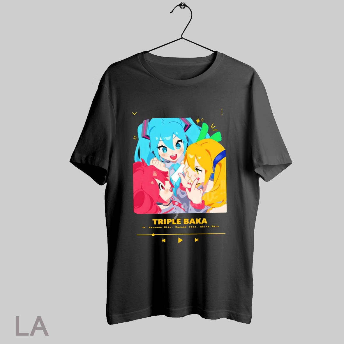 Top Triple Baka Ft Hatsune Miku Kasane Teto Akita Neru T Shirt Sweatshirt Hoodie Shirt