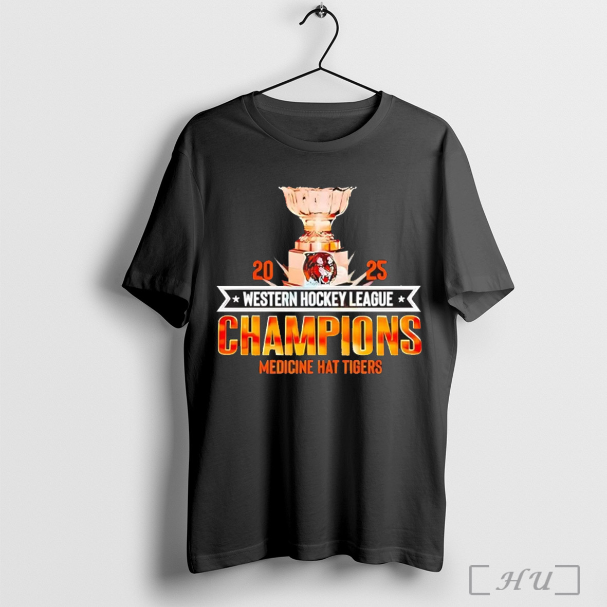 Trending Medicine Hat Tigers 2025 Western Hockey League Champions Trophy T Shirt Sweatshirt