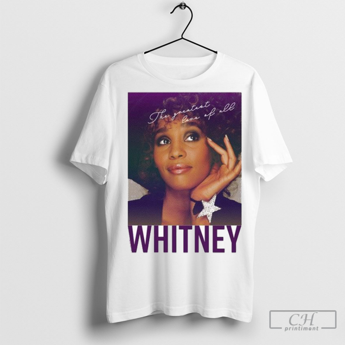 Whitney Houston The Greatest Love Of All Portrait T Shirt