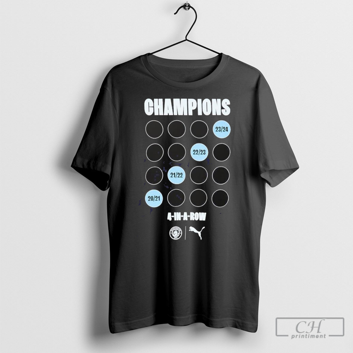 2023 24 Manchester City Winners T Shirt