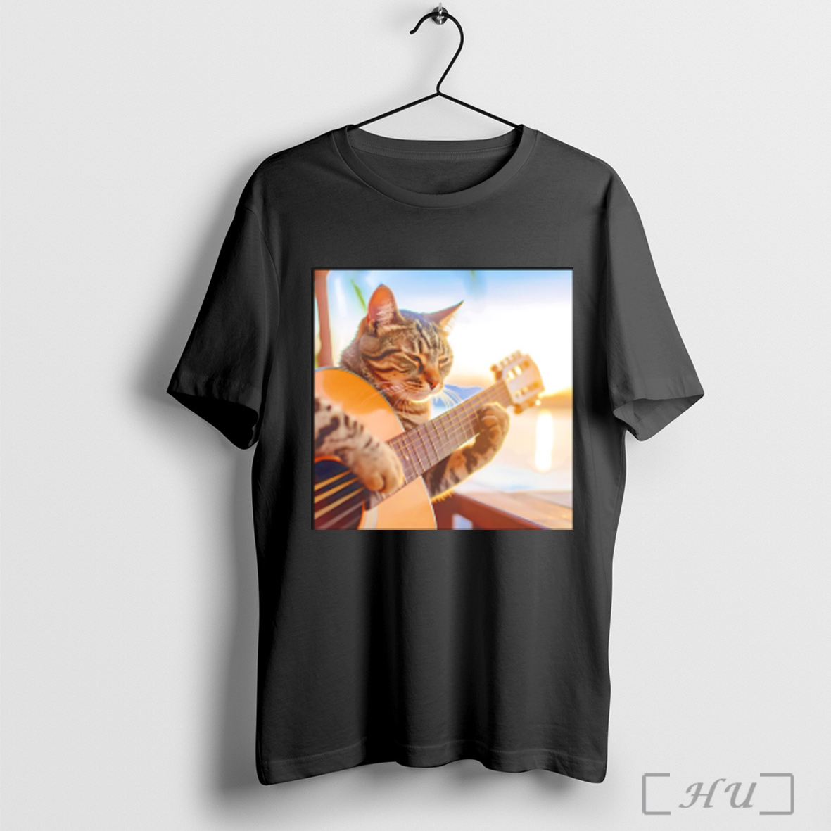 Acoustic Cat Guitar T Shirt Sweatshirt