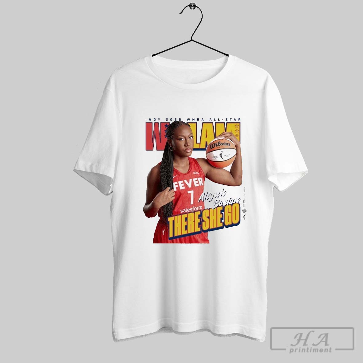 Aliyah Boston Indy 2025 Wnba All Star Wslam There She Go Indiana Fever T Shirts