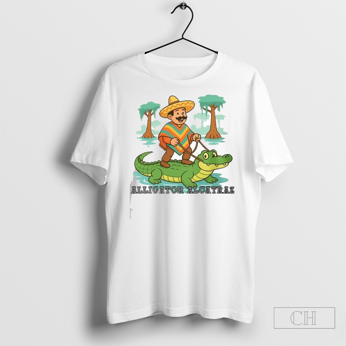 Alligator Alcatraz Mexican Cartoon T Shirt