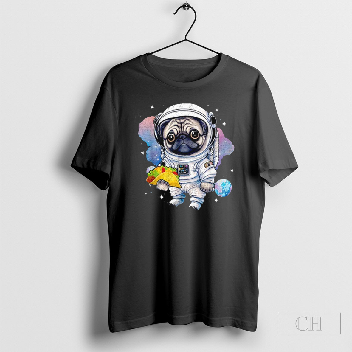 Astronaut Pug Taco Shirt
