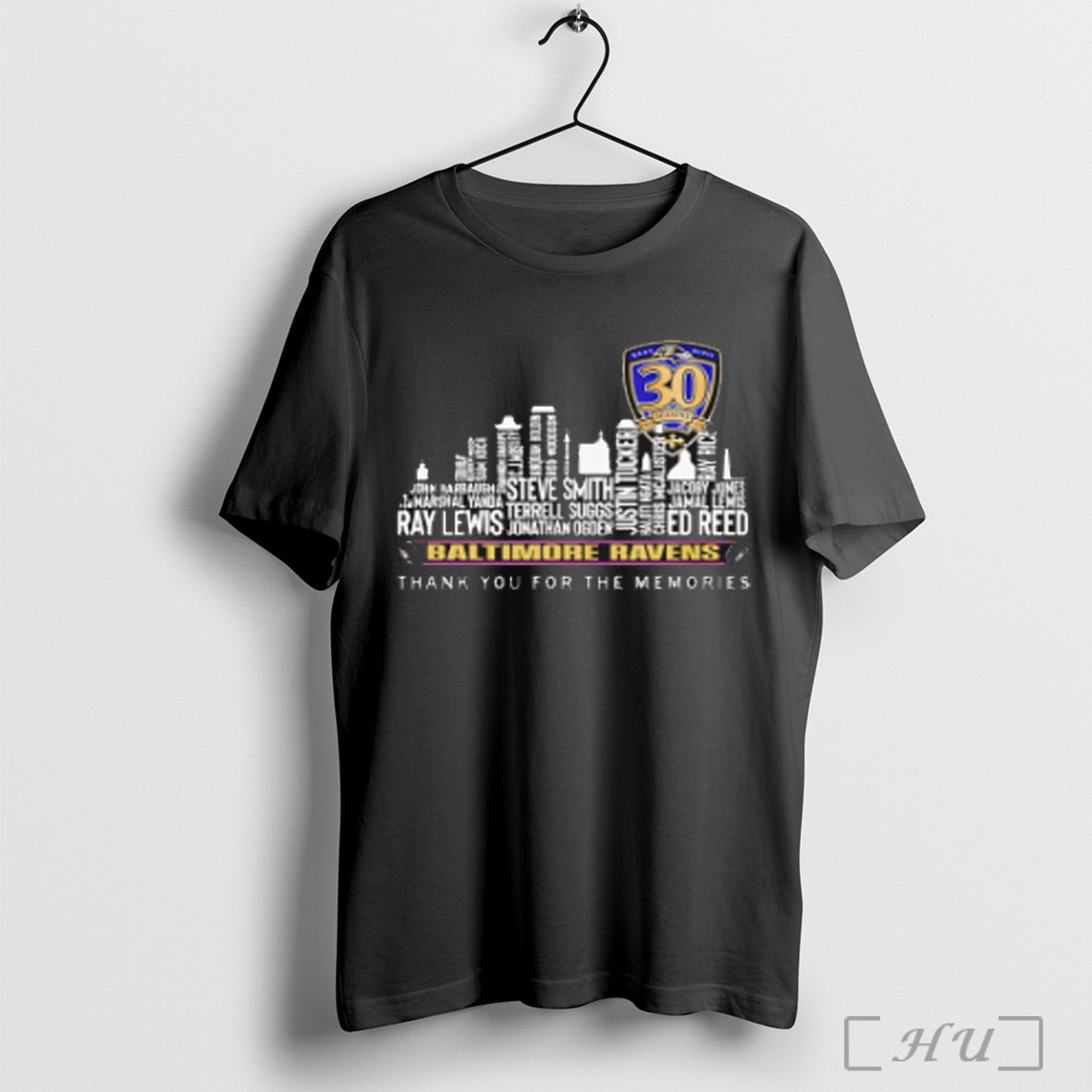 Baltimore Ravens 30 Seasons Thank You For The Memories T Shirt Sweatshirt