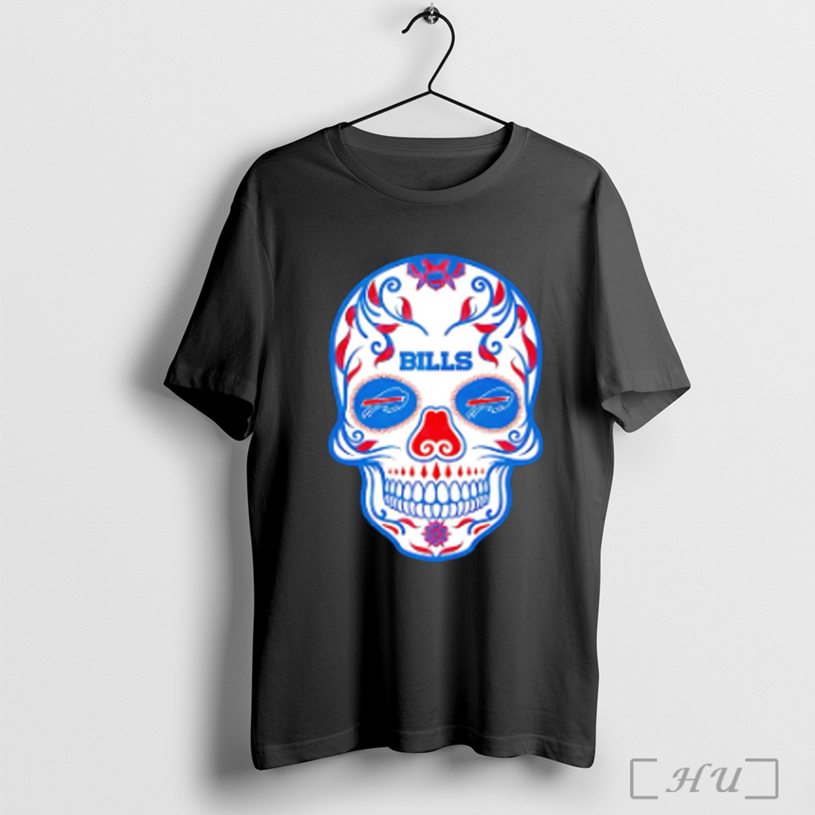 Buffalo Bills Skull Mens T Shirt Sweatshirt