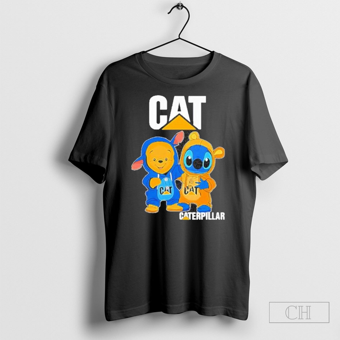 Cat Caterpillar Pooh And Stitch Friends Logo 2025 T Shirt