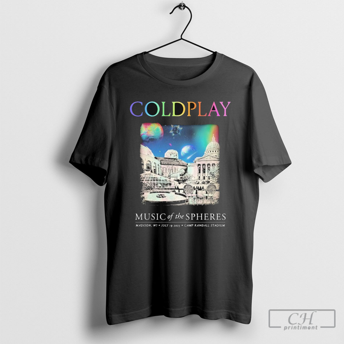 Coldplay Music Of The Spheres Madison Wi July 19 2025 Camp Randall Stadium Tee Shirt Sweatshirt