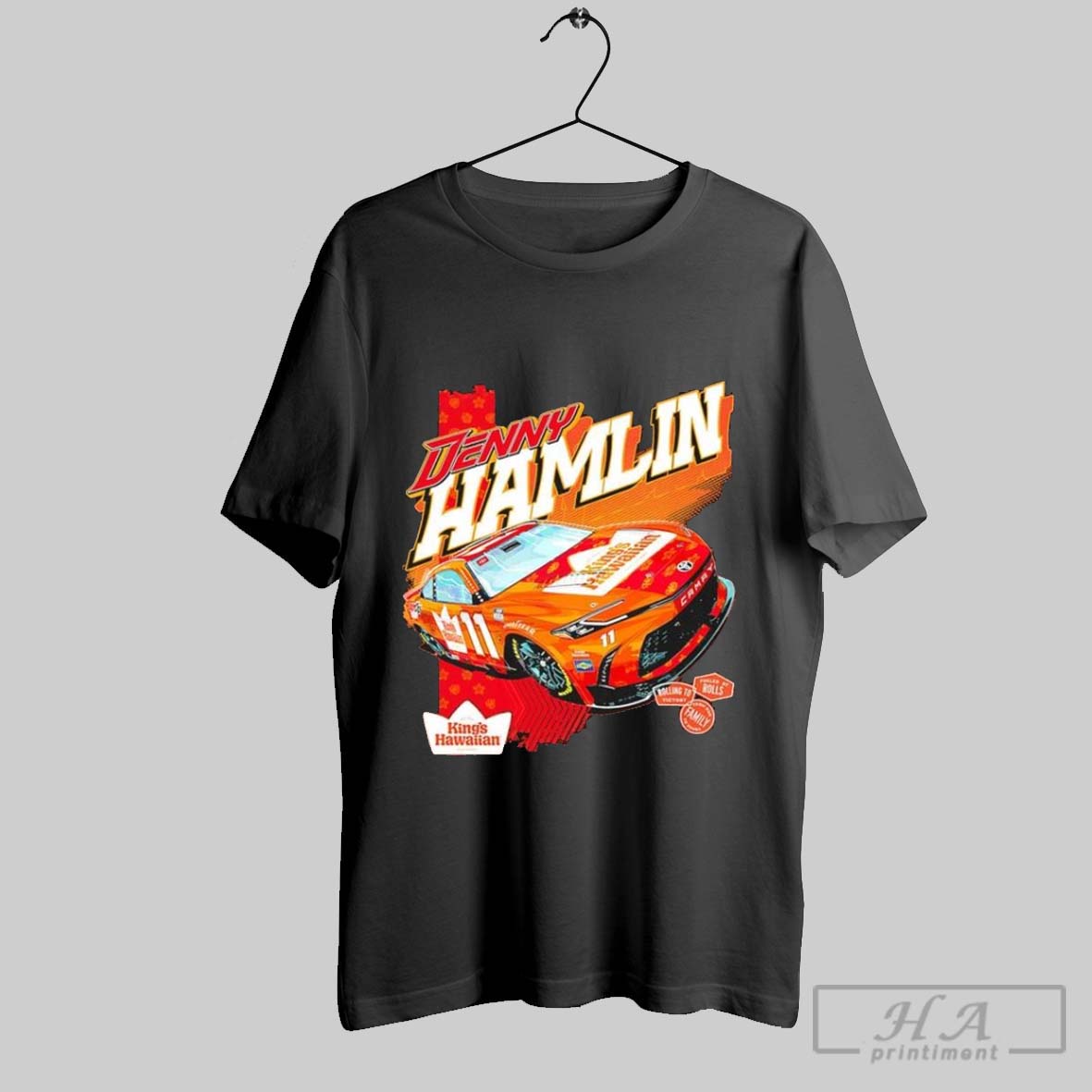 Denny Hamlin Joe Gibbs Racing Team Collection Kings Hawaiian Shirt