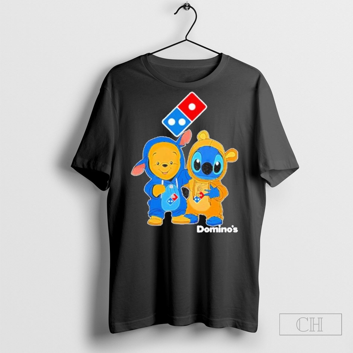 Dominos Pizza Pooh And Stitch Friends Logo 2025 T Shirt