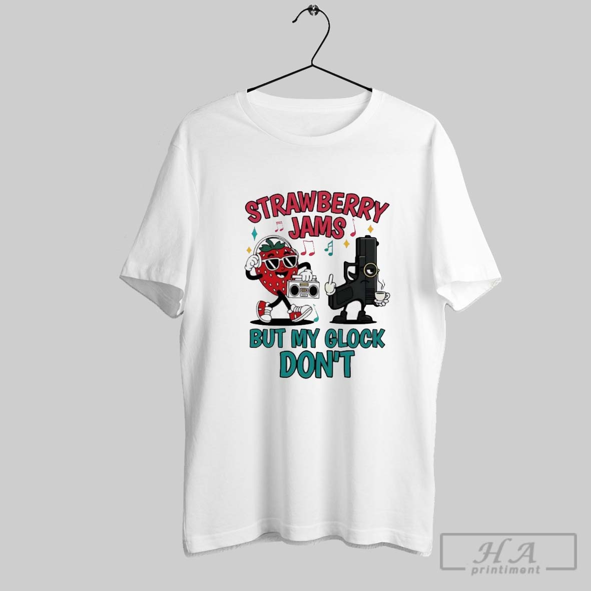 Gun Strawberry Jams But My Glock Dont Shirt