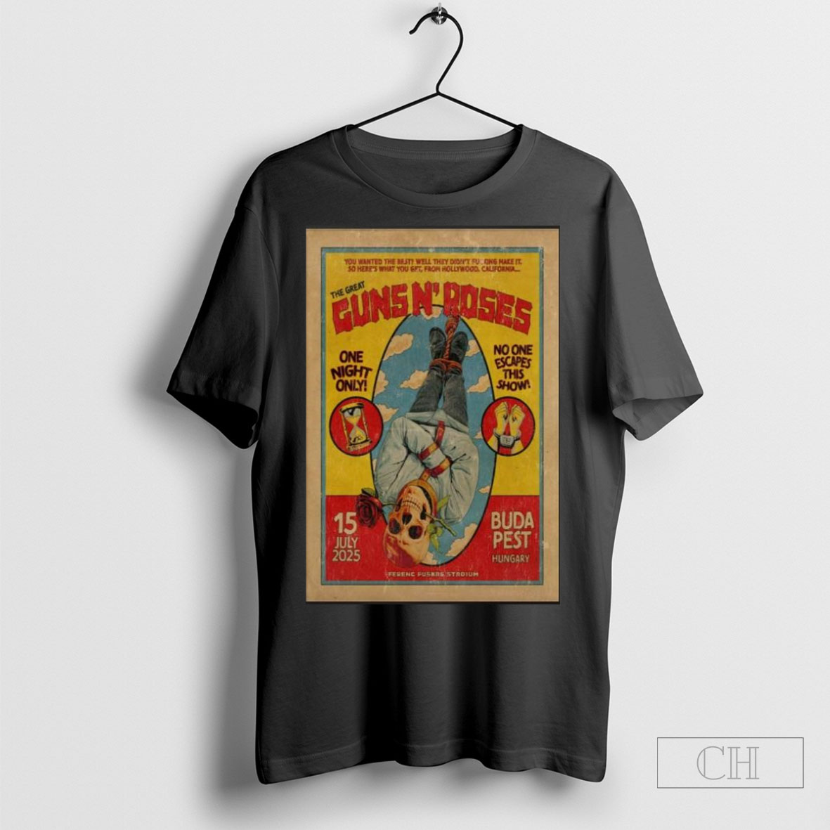 Guns N Roses July 15 2025 Ferenc Puskas Stadium In Budapest Hu Poster T Shirt