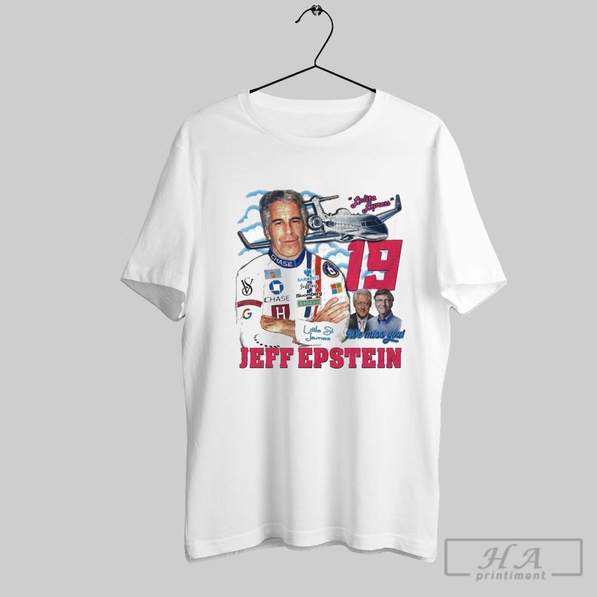 Jeffrey Epstein 19 Bill Gates Lolita Express We Miss You T Shirts