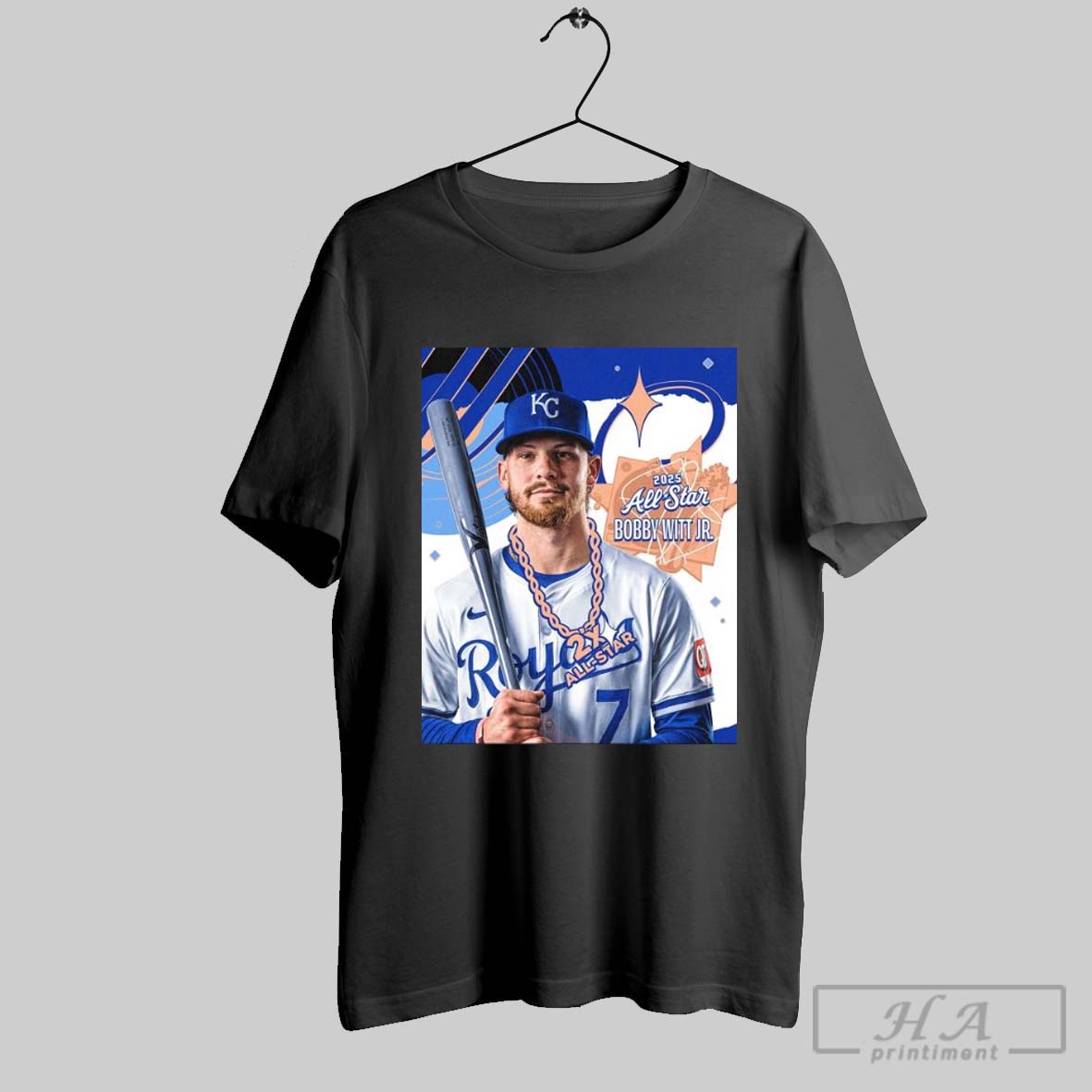 Kansas City Royals Bobby Witt Jr 2x All Star Game 2025 T Shirt